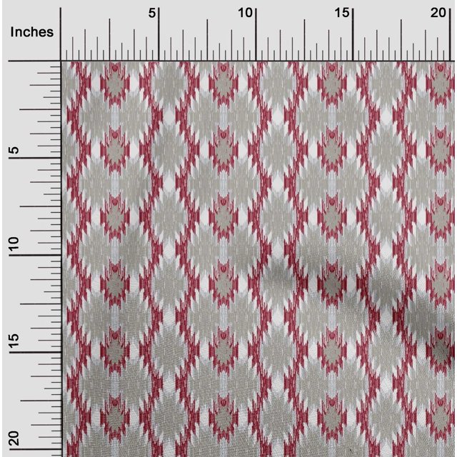 oneOone Georgette Viscose Fabric Aztec Ikat Print Sewing Fabric BTY 42 Inch Wide
