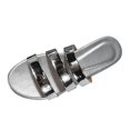 thumbnail image 1 of B91xZ Women's Comfort Slides Rhinestone Glitter Slip On Footbed Platform Sandals Slippers,Silver 9, 1 of 5