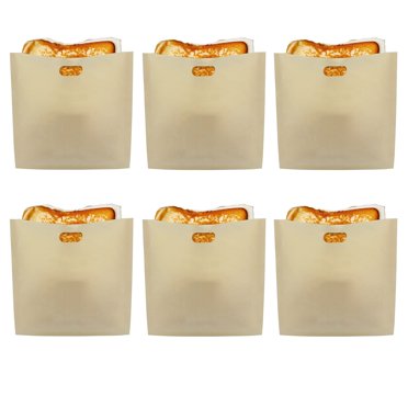 Sacs pour Grille-Pain et Four Grille-Pain au Fromage Grillé (Lot de 2): 3 Paquets / 6 Sacs Réutilisables