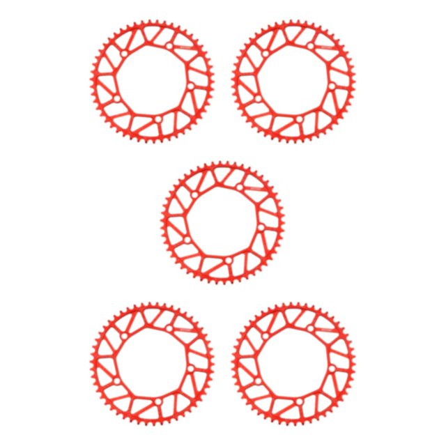 Redempat Chain Ring - Easy To Install Durable Wide Compatibility - Bike Crank Precise Fit Bicycles Crank 50T red 5Set