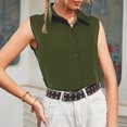 thumbnail image 4 of BVOFAR Women's Sleeveless Button Down Shirts Solid Color Casual Collared Tank Tops Work Business Blouses S-XXL, 4 of 8