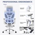 thumbnail image 2 of Ourlova Ergonomic Mesh Office Chair with Footrest Adjustable Lumbar Support High Back Tilt Desk Chair, 2 of 6