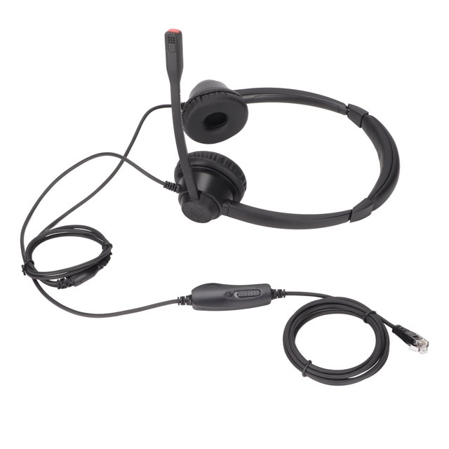 R Call Center Headset,RJ9 Headset Noise Cancelling Office Headsetwith Mic Corded Telephone Headphone Professionally Tested