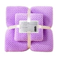 thumbnail image 2 of Fleece Towel Set, EDHITNR Soft Absorbent Bath Towel, Premium Microfiber Quick Dry Hand Towel Machine Washable, Purple, 2 of 3
