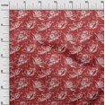 thumbnail image 3 of oneOone Georgette Viscose Maroon Fabric Floral Sewing Craft Projects Fabric Prints By Yard 42 Inch Wide, 3 of 4
