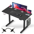 thumbnail image 1 of IMGadgets Standing Electric Adjustable Desk | 47'' x 24'' Large Workspace with 2 hooks | Ergonomic Sit-Stand Desk | Scratch-Resistant & Waterproof  | Height Adjustable Desk for Work and Home, 1 of 9