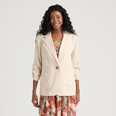 Blazer ample en Tencel avec fronces aux manches Mexx pour femme