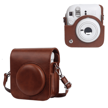 Protective Maillard Black & Brown Storage Pouch for Polaroid Mini12 – Compact, Elegant Camera Case for On-the-Go Photographers, Stylish Black-Brown Finish, Perfect for Safeguarding Your Mini12