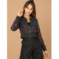 thumbnail image 3 of INSPIRE CHIC Blouson Bomber Court à Paillettes Scintillantes avec Fermeture Éclair pour Femme, 3 of 6