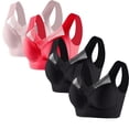 thumbnail image 1 of Timegard 4pc Bras for Women Wireless Comfy Breathable Full Coverage High Support Back Smoothing Everyday Bra, 1 of 5