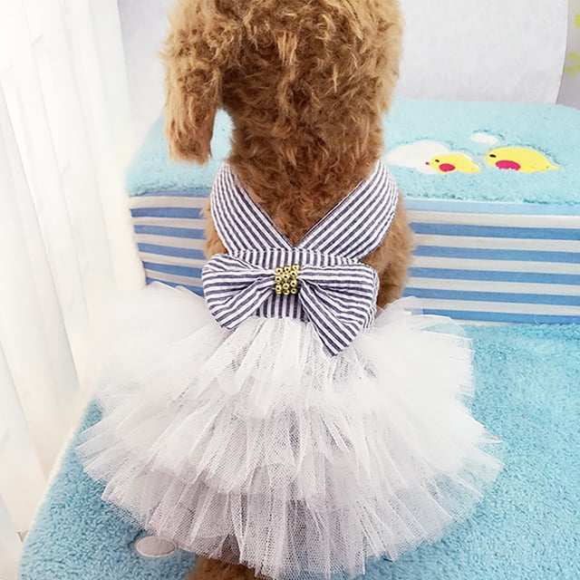TopLLC Jupe Bouffante Robe en Dentelle à Rayures Robe pour Chien Robes de Princesse pour Chien