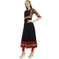 thumbnail image 1 of Bimba Kurti Anarkali Longue Évasée Noire pour Femme Kurta Blouse Classique Indienne-18, 1 of 5