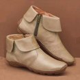 thumbnail image 1 of EGNMCR Bottines pour Femmes Bottes Décontractées Plates Rétro à Fermeture Éclair pour Femmes Fermeture Éclair Latérale Bout Rond Bottes Chaussures, 1 of 4