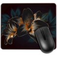 thumbnail image 1 of Golden Lilies Flowers Mouse Pad Square NonSlip Rubber Base Computer Mousepad, Durable Stitched Edges, Perfect for Gaming, Work, Office Laptop, 9.5x7.9 Inch, 1 of 6