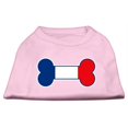 thumbnail image 1 of T-shirts Imprimés Drapeau de France en Forme d'Os Rose Clair TG (16), 1 of 1