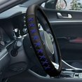 thumbnail image 4 of FH Group Genuine Leather Lace-Up Steering Wheel Cover - Blue, 4 of 7