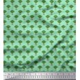 thumbnail image 1 of Soimoi Silk Fabric Lotus Block Print Sewing Fabric Yard 42 Inch Wide, 1 of 1
