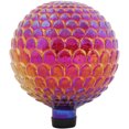 thumbnail image 1 of Sunnydaze Globe de Jardin en Verre Texture Festonnée Intérieur/extérieur - Diamètre 10 Pouces - Rouge, 1 of 6