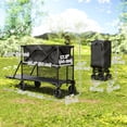 thumbnail image 3 of Outsunny Double Decker Folding Wagon Cart with 450LBS & 350L Capacity, 3 of 10