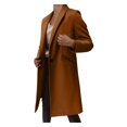 thumbnail image 1 of Fashion Women's Autumn And Winter Solid Color Lapel Medium Length Button Coat, 1 of 1
