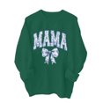 thumbnail image 4 of Culottes pour Femmes Femmes Manches Longues Chandails Maman Col Rond Chandail Ample Léger Blouse Hauts TG Vert, 4 of 7
