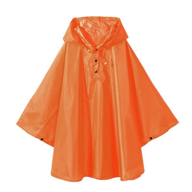 MIASHUI Poncho de Pluie pour Enfants Réutilisable Imperméable pour Tout-Petits, Orange, 8-9 Ans