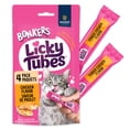 thumbnail image 1 of BONKERS Tubes à Lécher Saveur de Poulet Gâteries Humides Léchables pour Chats Lot de 4, 1 of 11