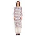 thumbnail image 1 of Moomaya Indian Rayon Kurta For Women Printed A-Line Kurti Lace Designer Ethnic Wear Shirt, 1 of 7