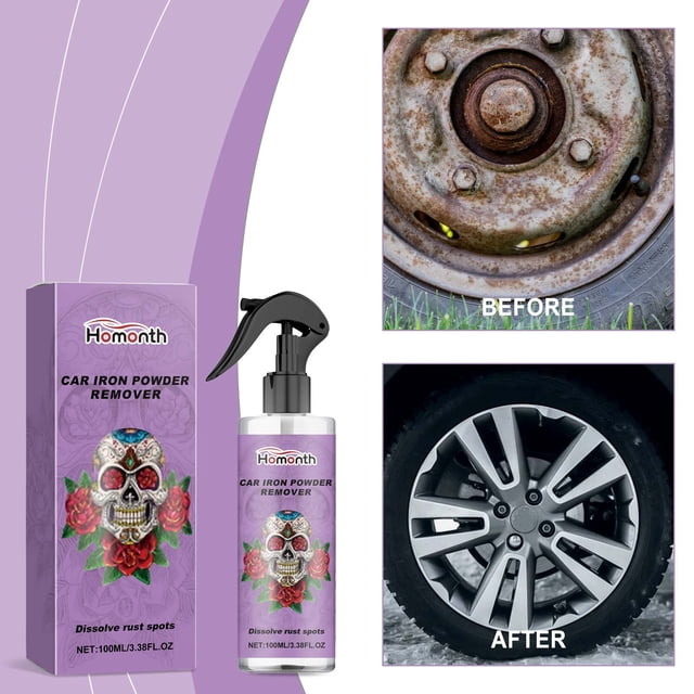 Aursykel Multi-Purpose Wheel Rust Remover Spray Safe for Steel and Aluminum Rims Penetrates Deeply to Dissolve Rust Safe for Cars Motorcycles Bicycles Easy Application Protects from Future Rust