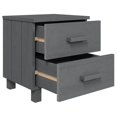 thumbnail image 3 of vidaXL Table de Chevet HAMAR Gris Foncé 40x35x44.5 cm Pin Massif, 3 of 5