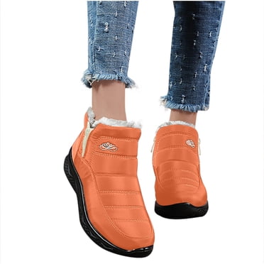 Pisexur Snow Boots for Women Winter Boot with Comfortable Warm Fur Lined Ankle Booties Outdoor Slip On Waterproof Short Boots
