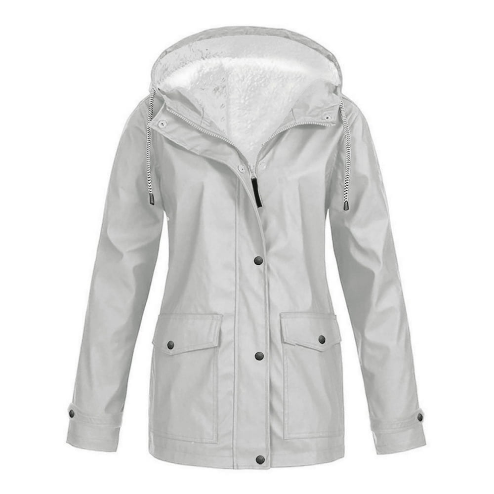 Spring Military Full-Zip Removable Hooded Cotton Mid-Long Parka Jacket Coat for Women