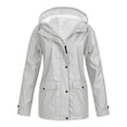 thumbnail image 1 of Spring Military Full-Zip Removable Hooded Cotton Mid-Long Parka Jacket Coat for Women, 1 of 3