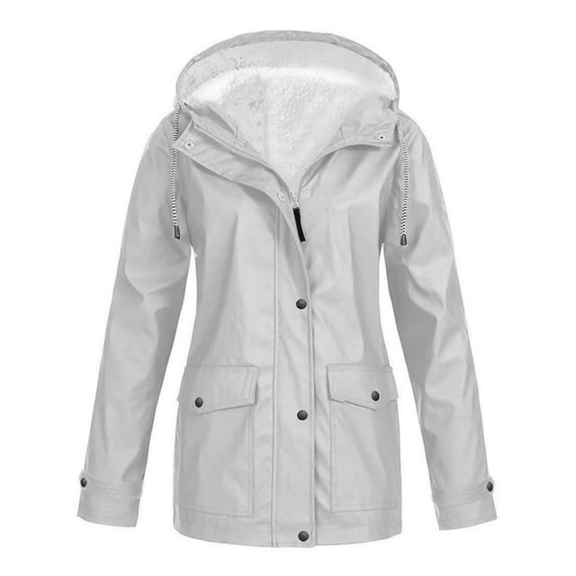 Spring Military Full-Zip Removable Hooded Cotton Mid-Long Parka Jacket Coat for Women