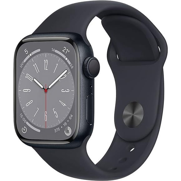 Apple Watch Series 8 45 mm GPS + Cellulaire Montre Intelligente / Boîtier en Aluminium Minuit avec Bracelet Sport Minuit / Remis à Neuf Certifié (Grade A)