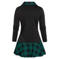 thumbnail image 4 of Simua Fashion Women's Plus Size Long Sleeve Cowl Neck Tunic Color Block Pullover Sweatshirt, 4 of 6