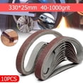 thumbnail image 2 of Bgsha 10pcs 25*330mm Ponçage Ceinture 40-1000Grit Meulage et Polissage pour Meuleuse d'Angle, 2 of 5