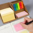 thumbnail image 4 of Dvkptbk notes Bloc - Autocollant de Magasin Bloc-Notes 5 Bandes de Couleur Autocollant Message Papier Brique Rotatif Pliable Boîte de Rangement pour notes, 4 of 7