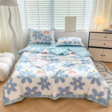 Feltree Queen Size Double-Sided Cooling Blanket (200x150cm) - Temperature Regulating Summer Throw for Hot Sleepers, Lightweight Breathable Bedspread