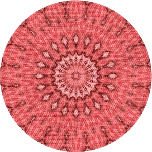 Ahgly Company Machine Washable Indoor Round Transitional Red Area Rugs, 3' Round