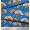 thumbnail image 2 of Soimoi Modal Satin Fabric Tree,Floral & Deer Animal Print Sewing Fabric Yard 42 Inch Wide, 2 of 3