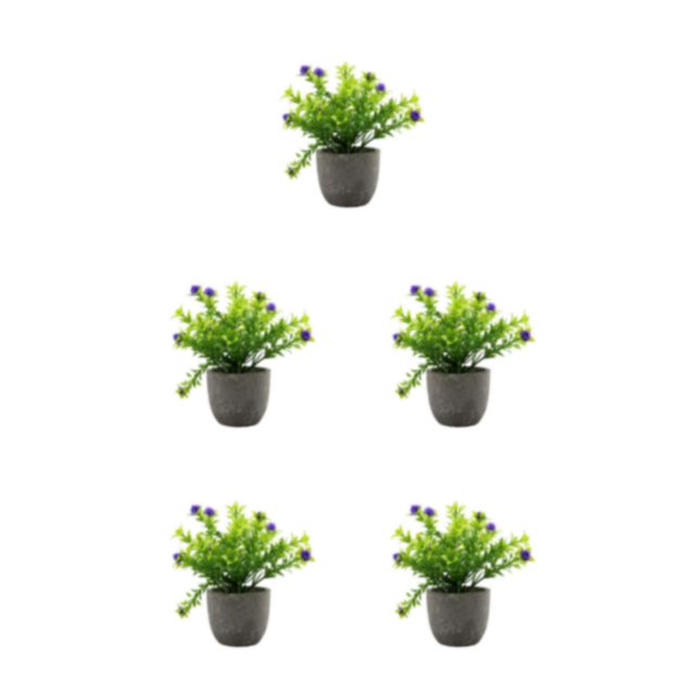 Decodeary Green Eco-friendly Artificial Money Tree In Pot Long-lasting Durability Realistic Appearance purple babysbreath 5Set