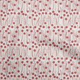 thumbnail image 1 of oneOone Cotton Jersey Rust Brown Fabric Abstract Floral Sewing Material Print Fabric By The Yard 58 Inch Wide, 1 of 5