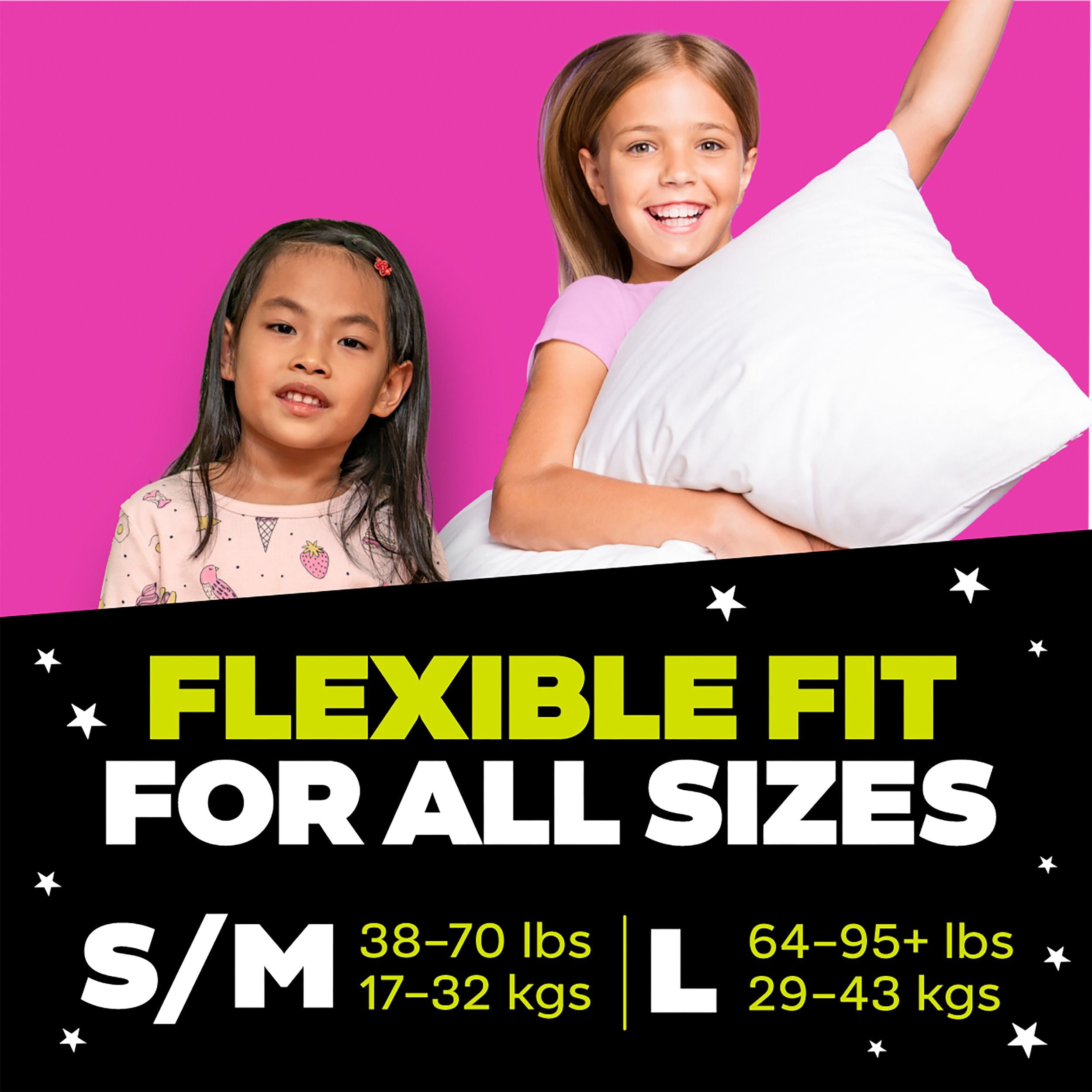 Sous-vêtements de nuit pour l’énurésie Ninjamas pour filles, taille P/M (17 à [38 à 70 lb])