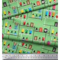 thumbnail image 2 of Soimoi Modal Satin Fabric Paper Boat Art & Craft Printed Fabric 1 Yard 42 Inch Wide, 2 of 3