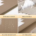 thumbnail image 3 of Findosom 9'x12' Waterproof Outdoor Rug, Foldable Reversible Plastic Straw Rug, Large Patio Rug for Outdoors, RV, Patio, Backyard, Deck, Picnic, Beach, Camping Brown, 3 of 6