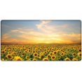 thumbnail image 1 of Large Mouse Pad 31.4 x 15.7inches 3mm XXL Extended Gaming Mouse Pad Mat with Non-Slip Base Stitched Mousepad for Computer,Office,Keyboard and Laptop-Evening Sunflower，Waterproof Desk Mat, 1 of 5
