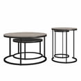 thumbnail image 4 of Ameriwood Home Camdale 4-Piece Nesting Coffee and End Table Bundle, Gray Oak w/ Black Meta, 4 of 9