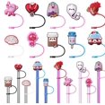 thumbnail image 3 of Ramiter Care Silicone Straw Cover Reusable Straw Straw Plug Cartoon Shaped Protective Sleeve Bowl Cups, 3 of 4