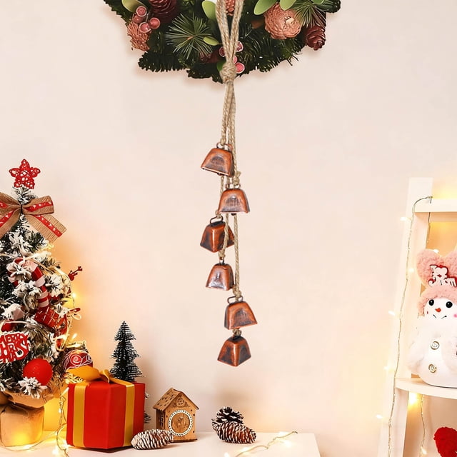 Fridja Christmas Gifts Christmas Rope Trumpet Shabby Style Metal Hanging Cow Decoration